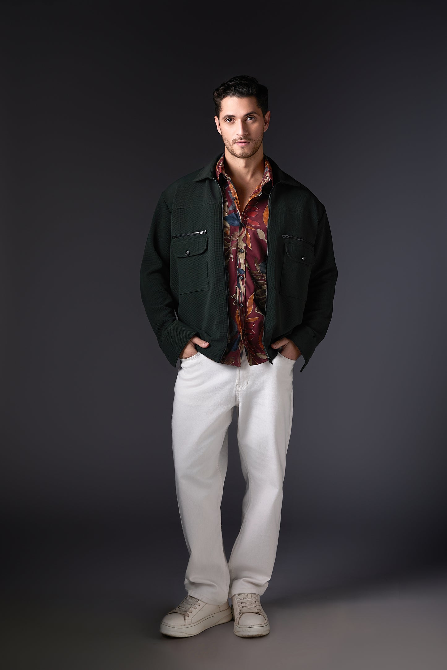 Marsala Pure Premium Cotton Floral Print Shirt