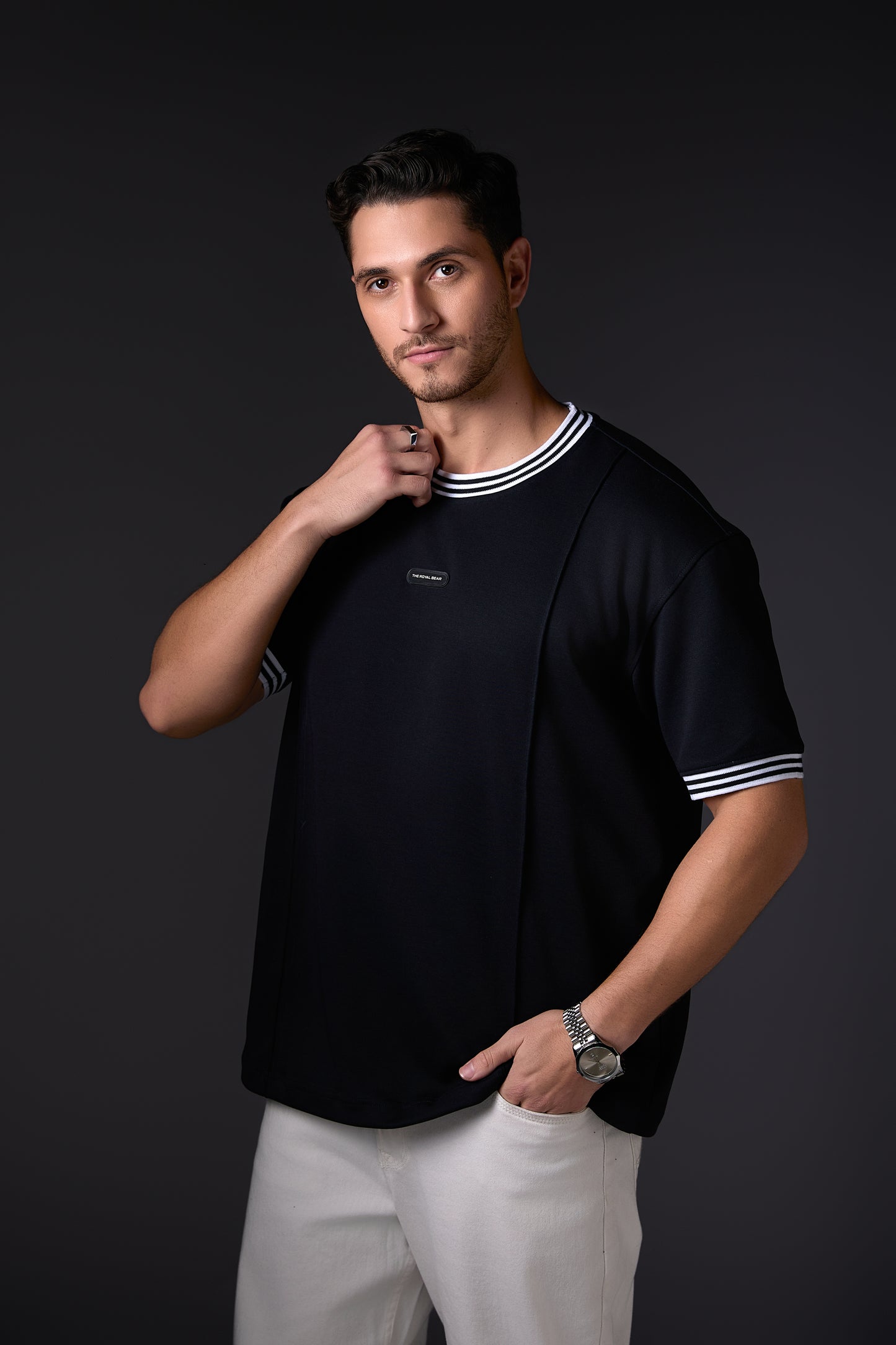 Navy Blue Crew Neck Essential Tee