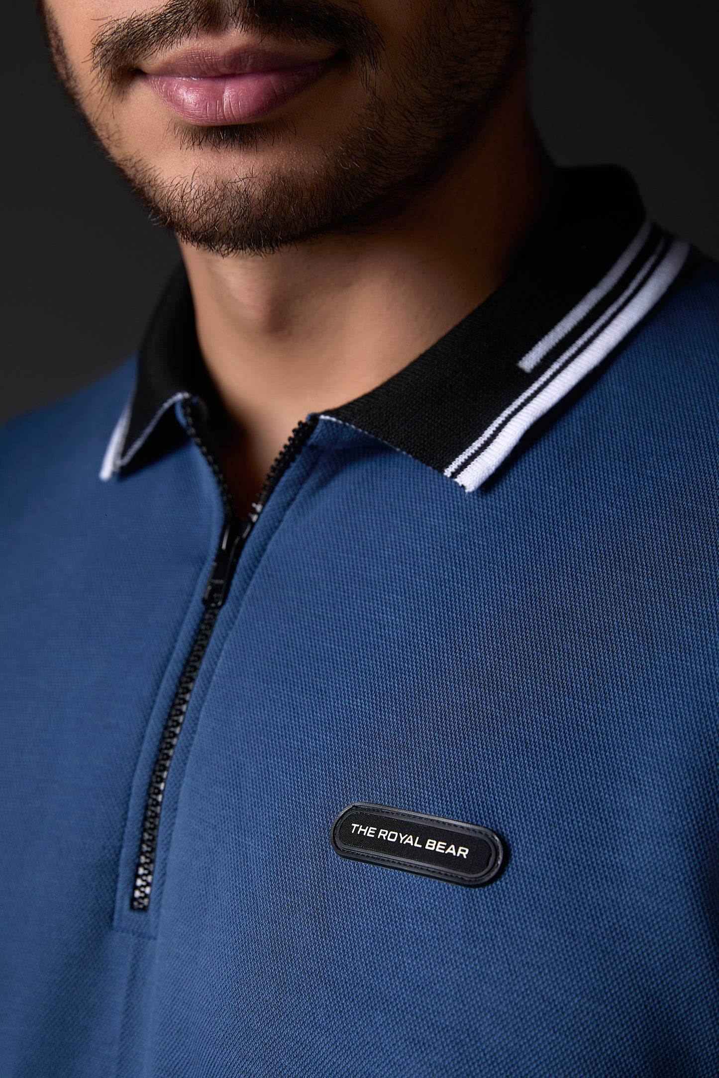 Dusty Blue Sporty Polo