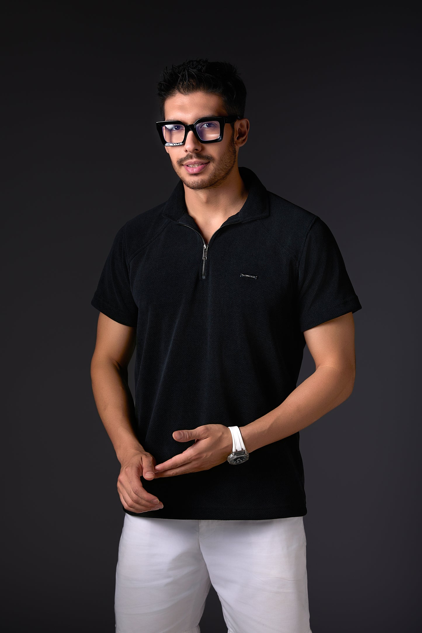 Luxe Jade Black Polo