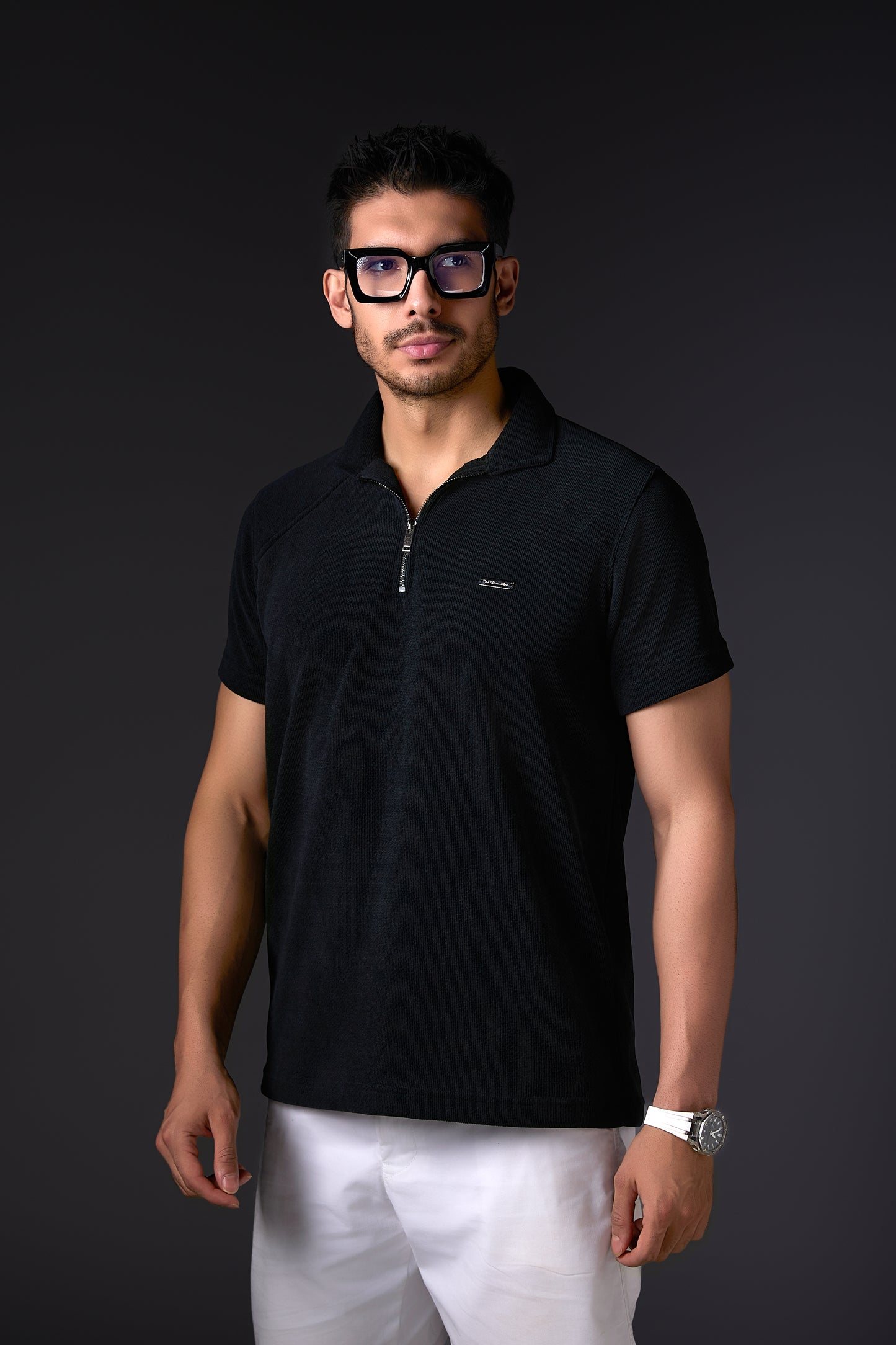 Luxe Jade Black Polo