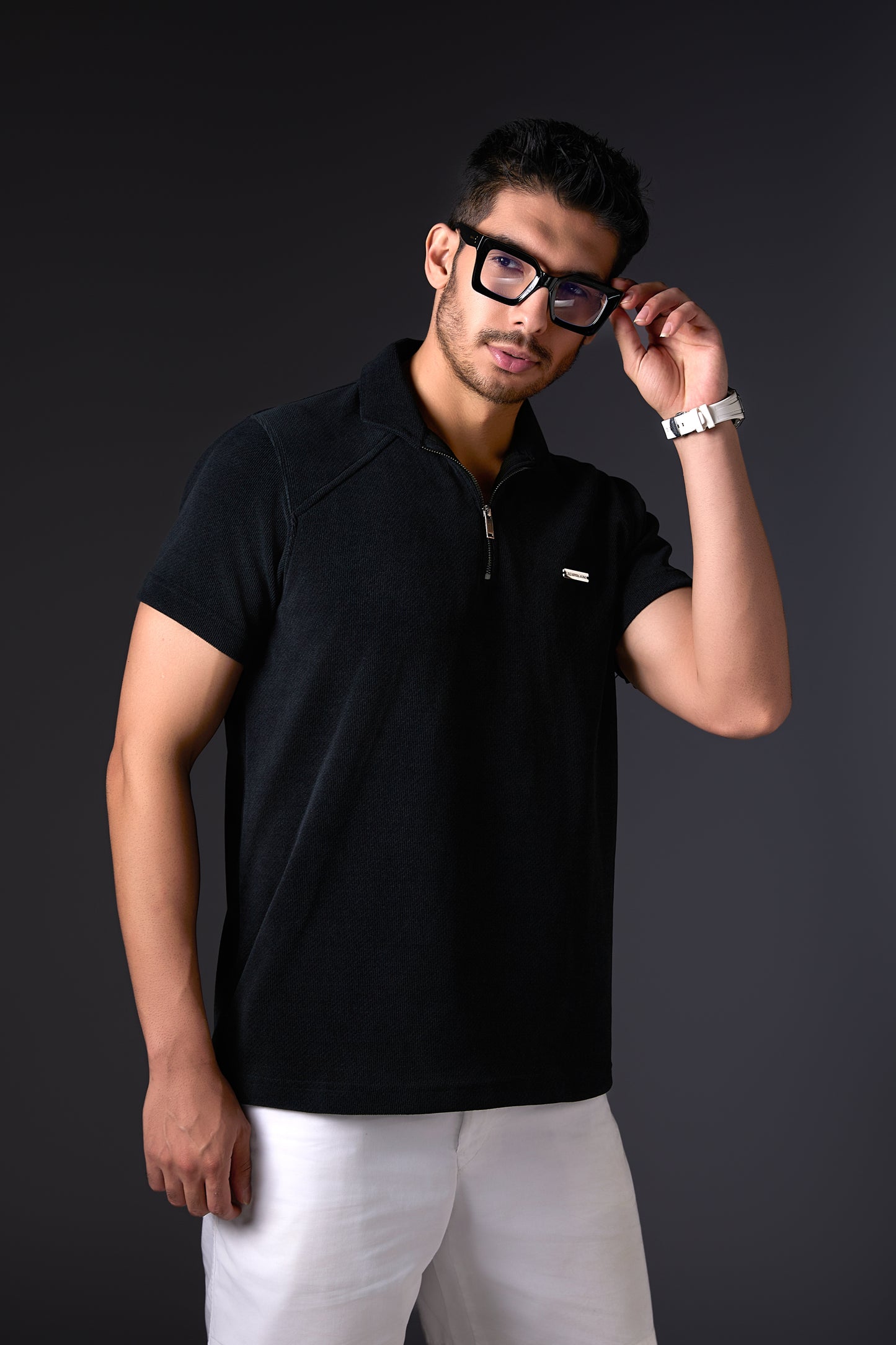 Luxe Jade Black Polo