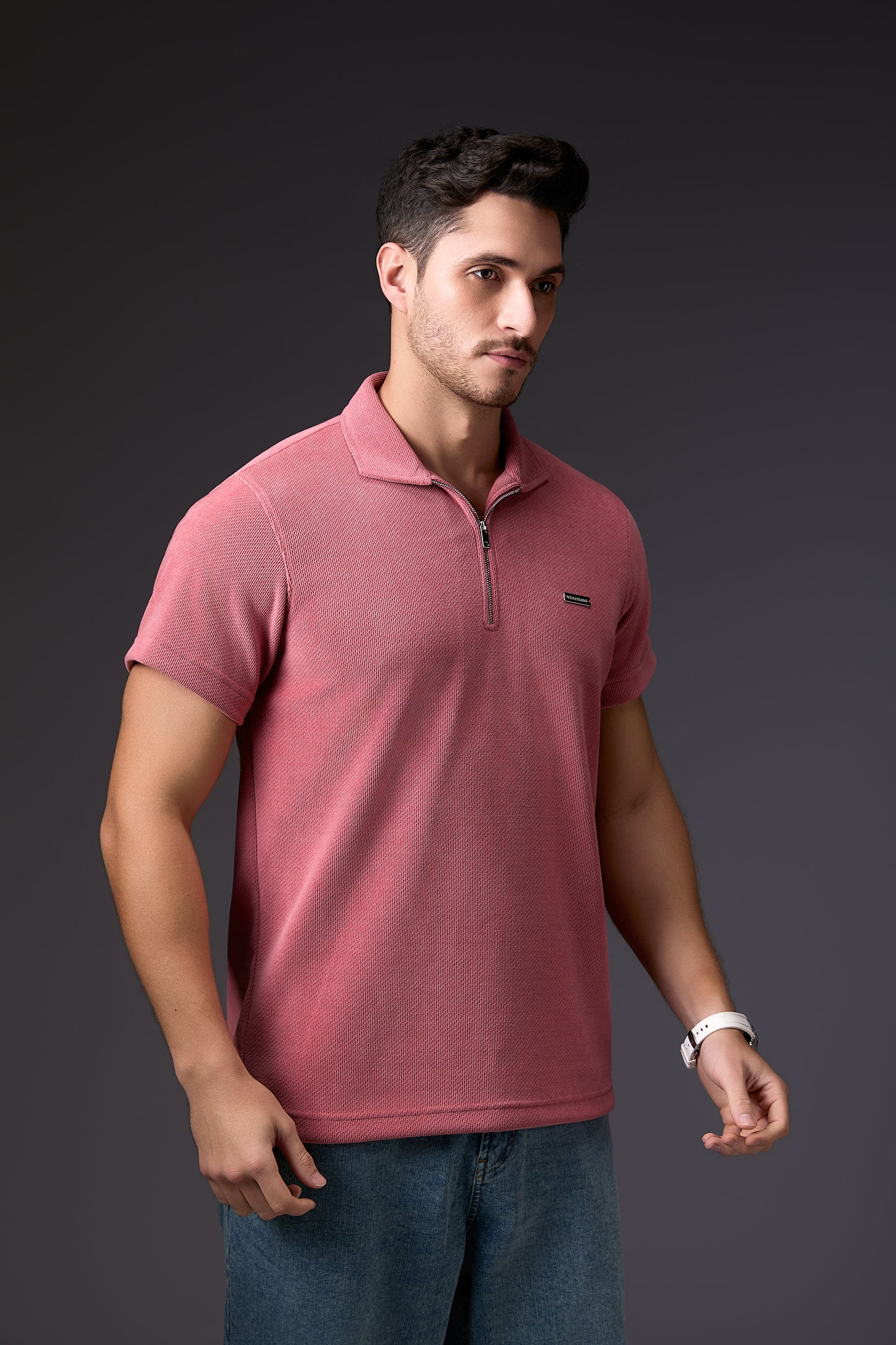 Dawn to Dusk Pink Polo T-Shirt