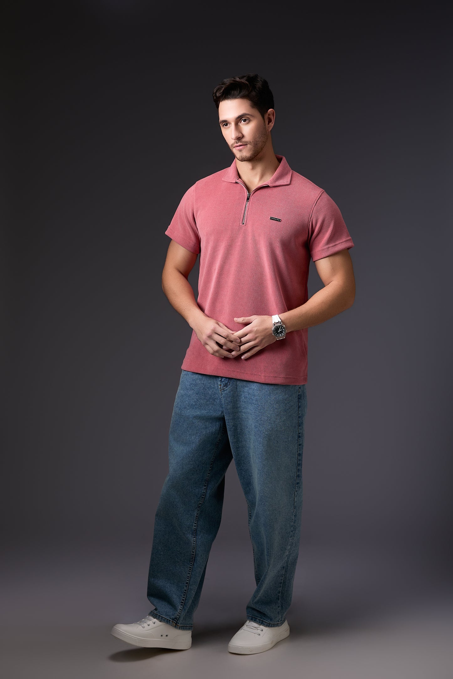 Dawn to Dusk Pink Polo T-Shirt