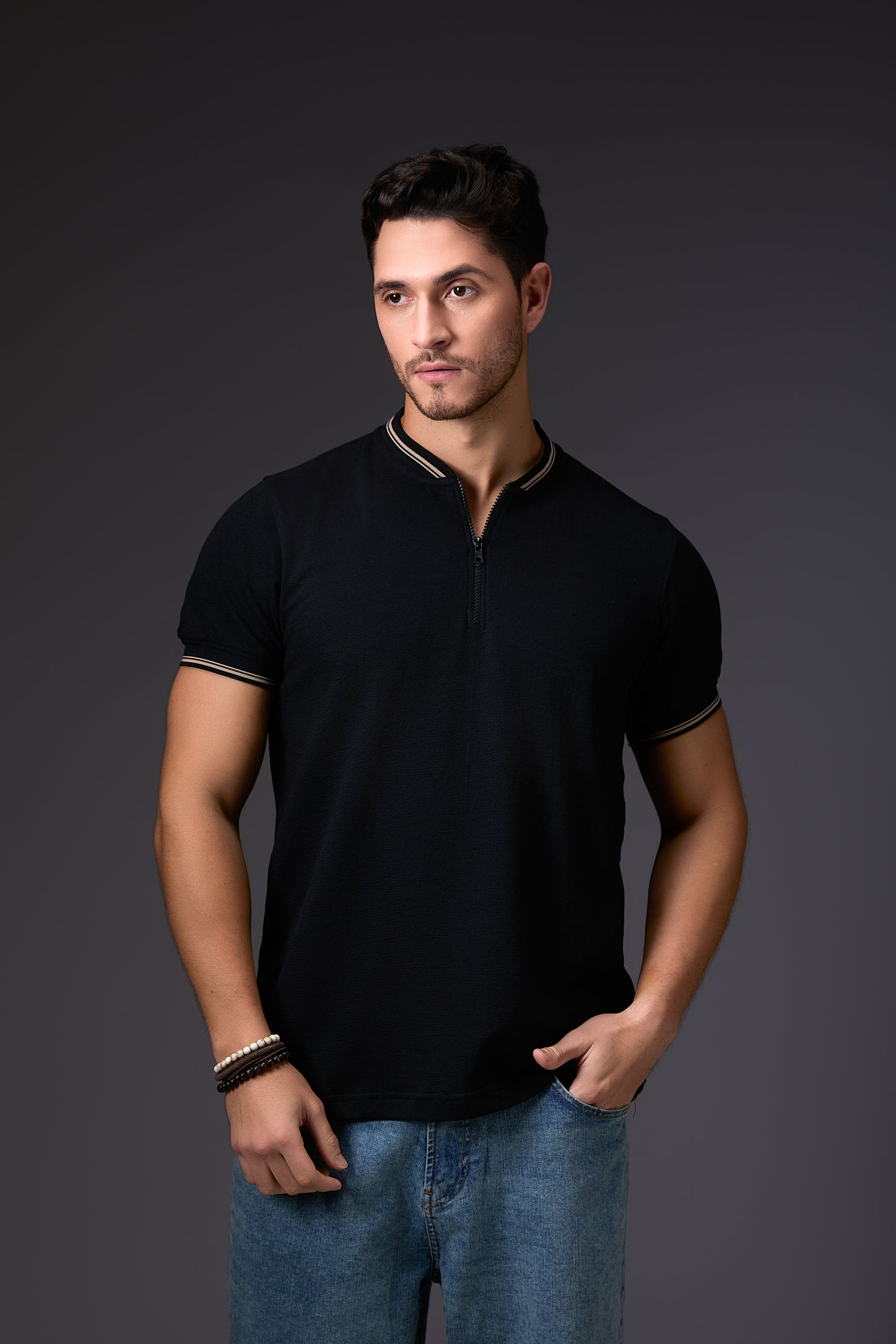 Ebony Black Varsity T-Shirt