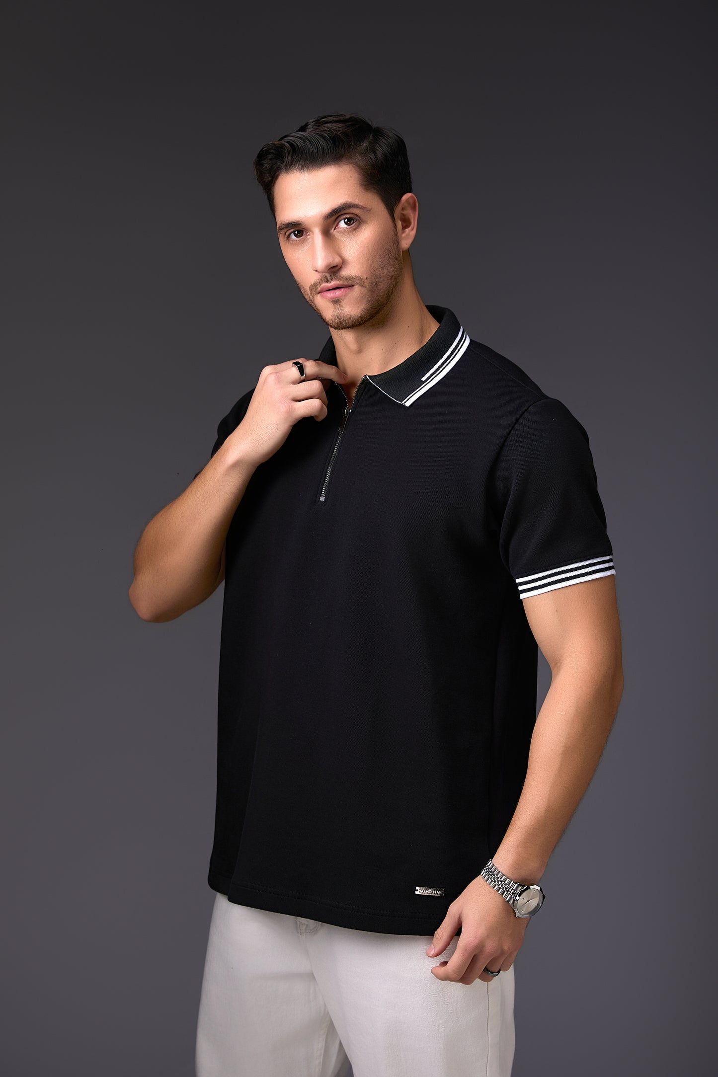 Elegant Black Polo