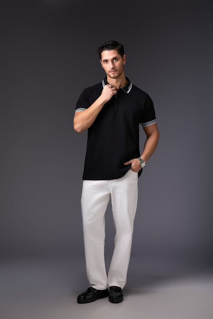Elegant Black Polo