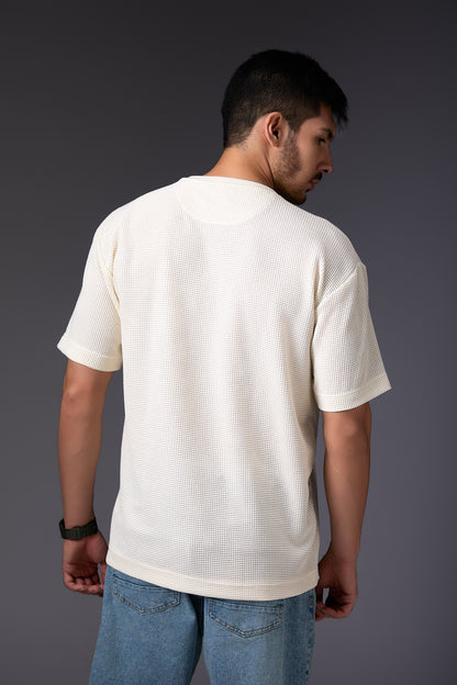 Textured Vanilla White Tee