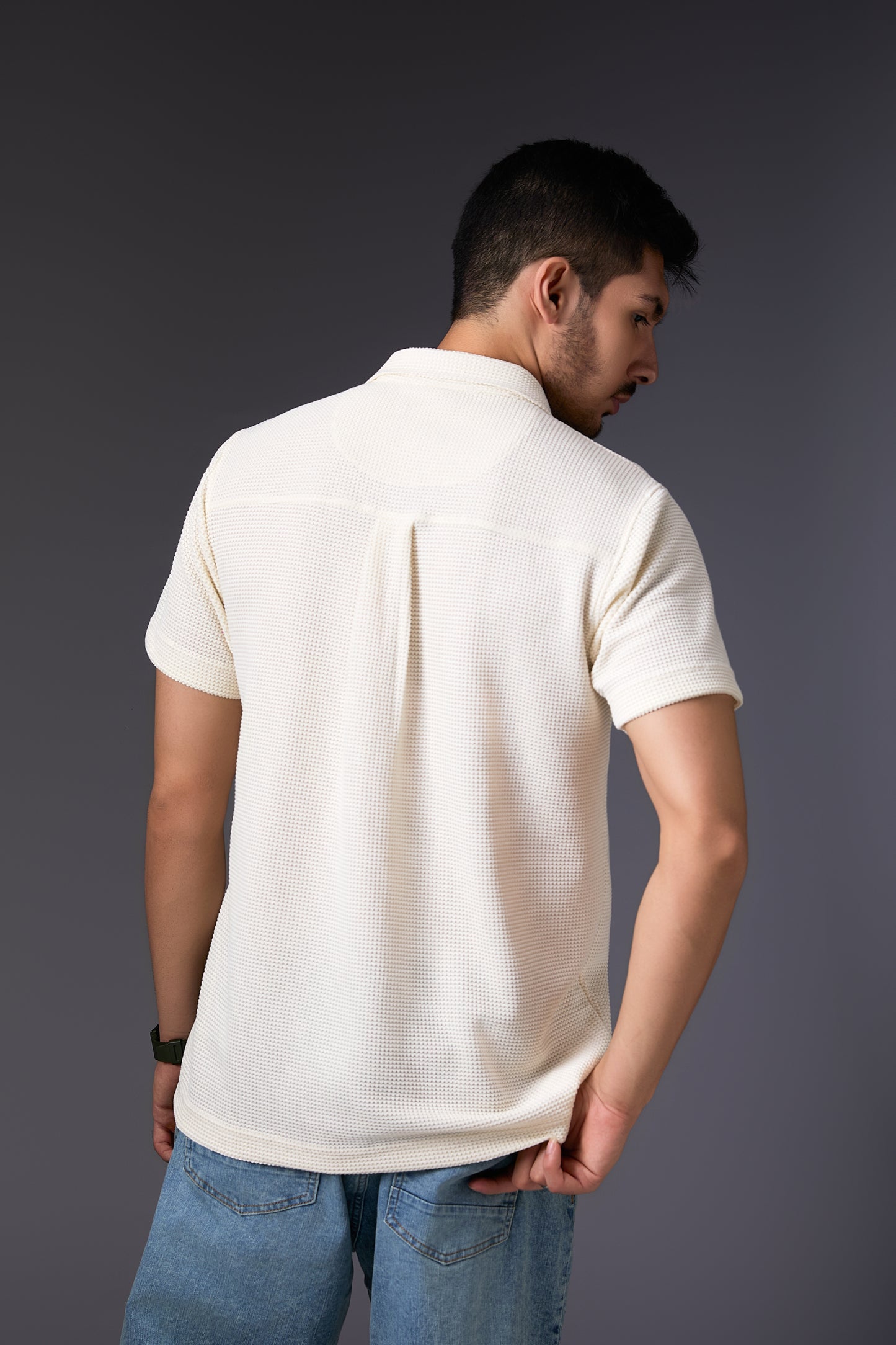 Breezy Vanilla Cuban Collar Shirt