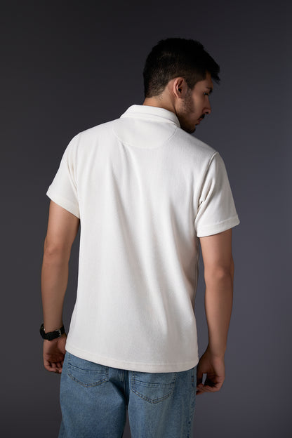 Elegant Ivory Polo T-Shirt