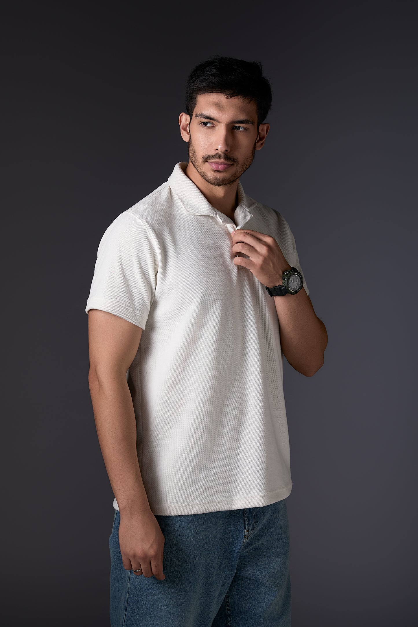 Elegant Ivory Polo T-Shirt