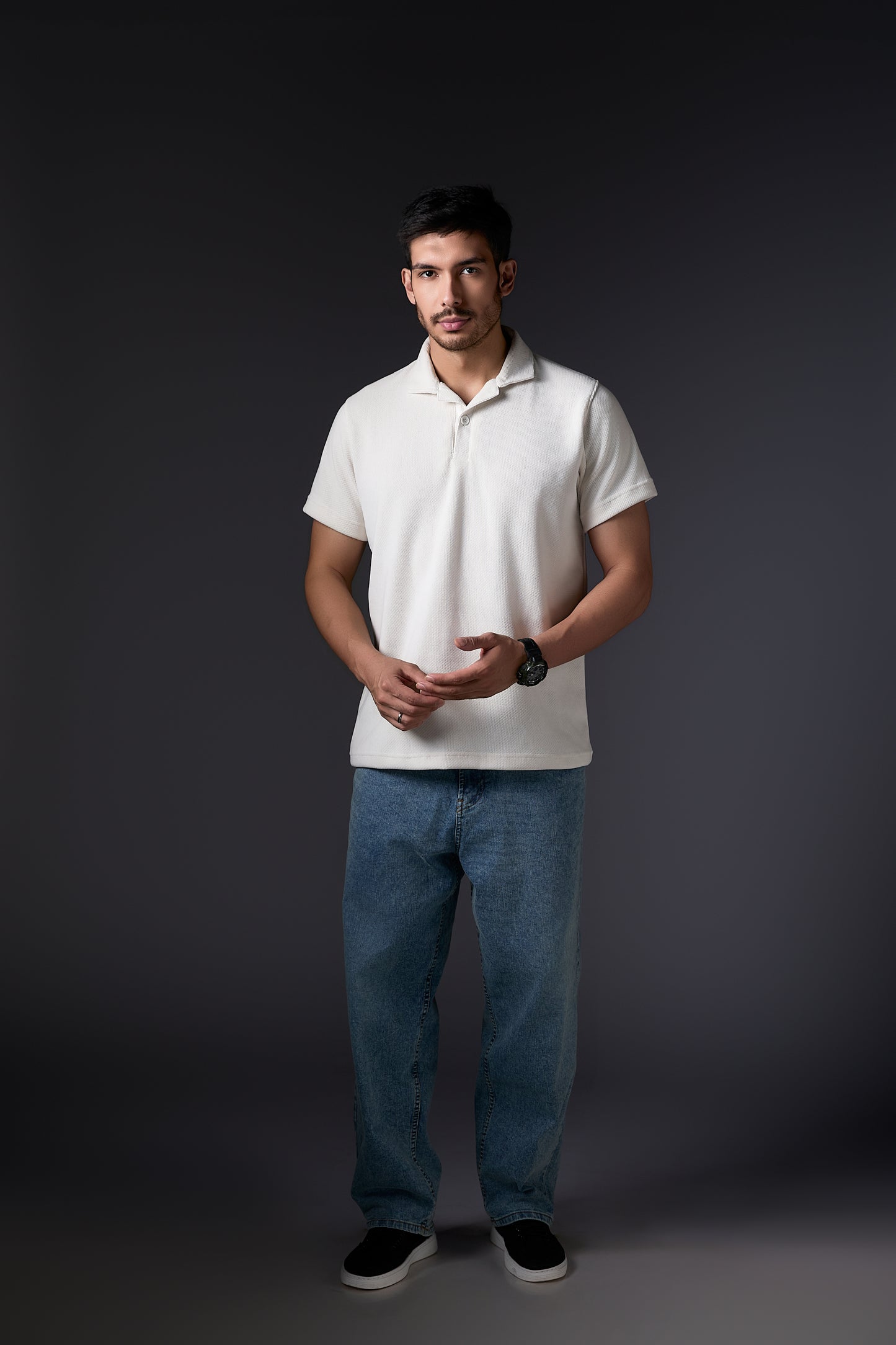 Elegant Ivory Polo T-Shirt