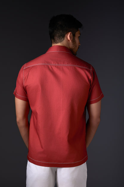 Burnt Orange Premium Pure Cotton Shirt