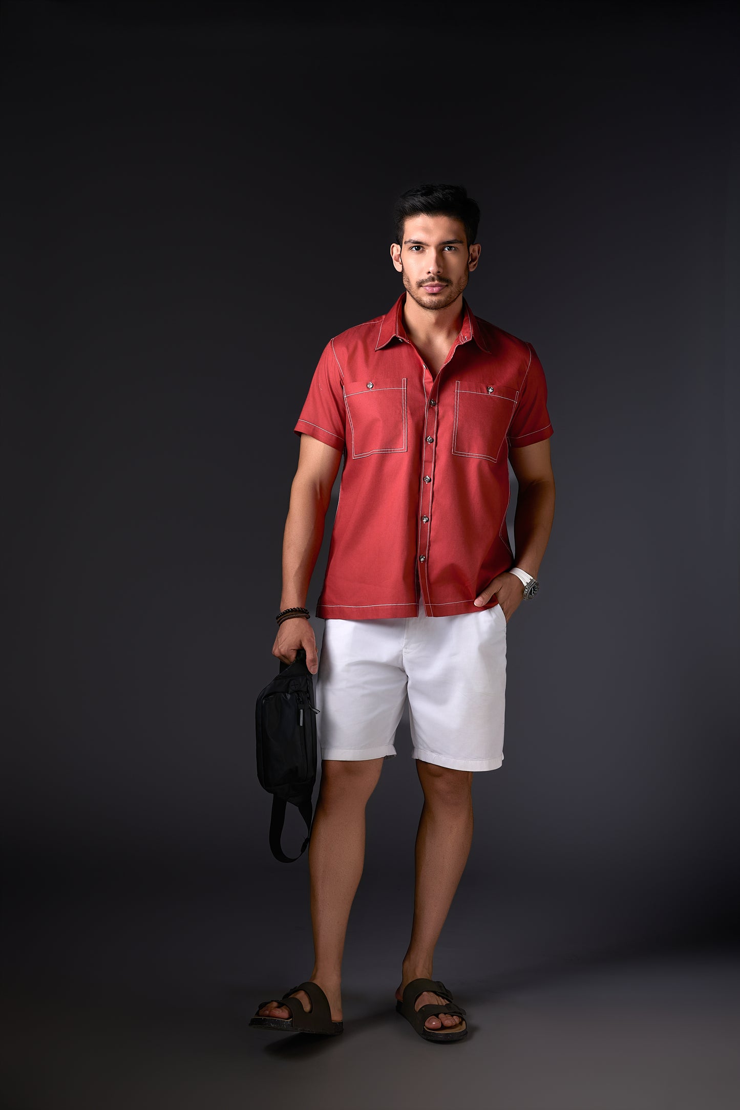 Burnt Orange Premium Pure Cotton Shirt