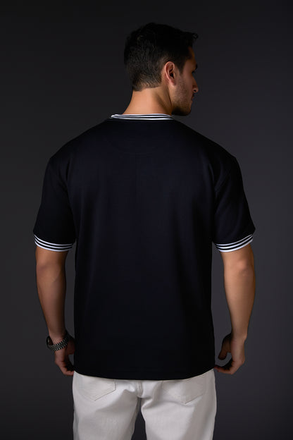 Navy Blue Crew Neck Essential Tee