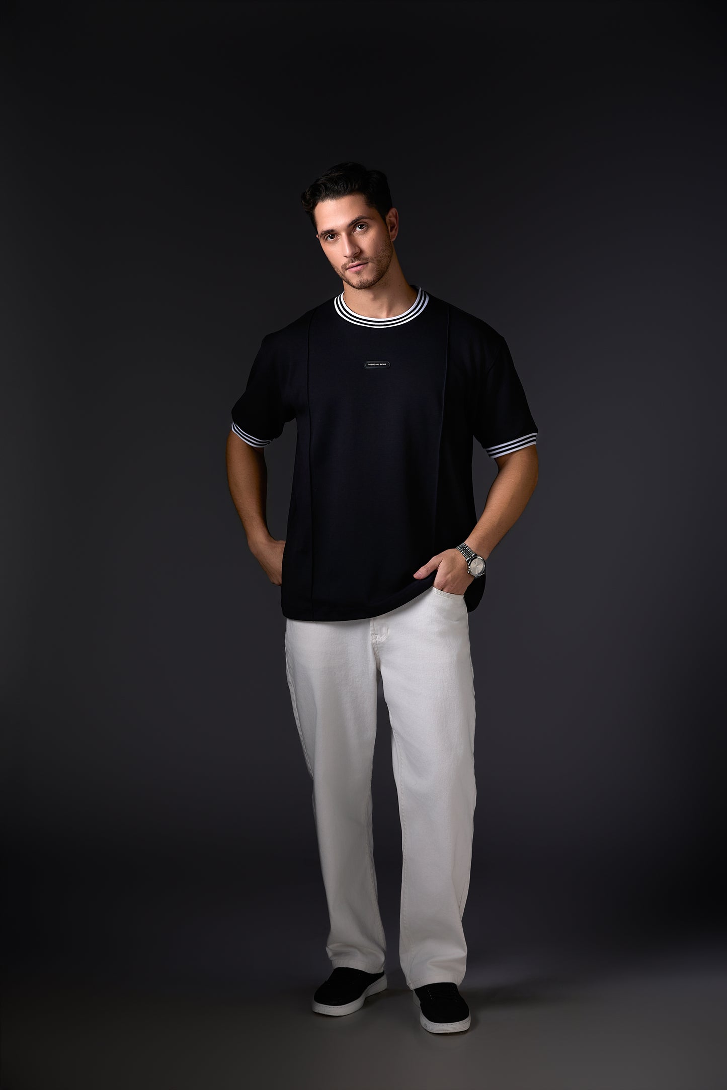 Navy Blue Crew Neck Essential Tee