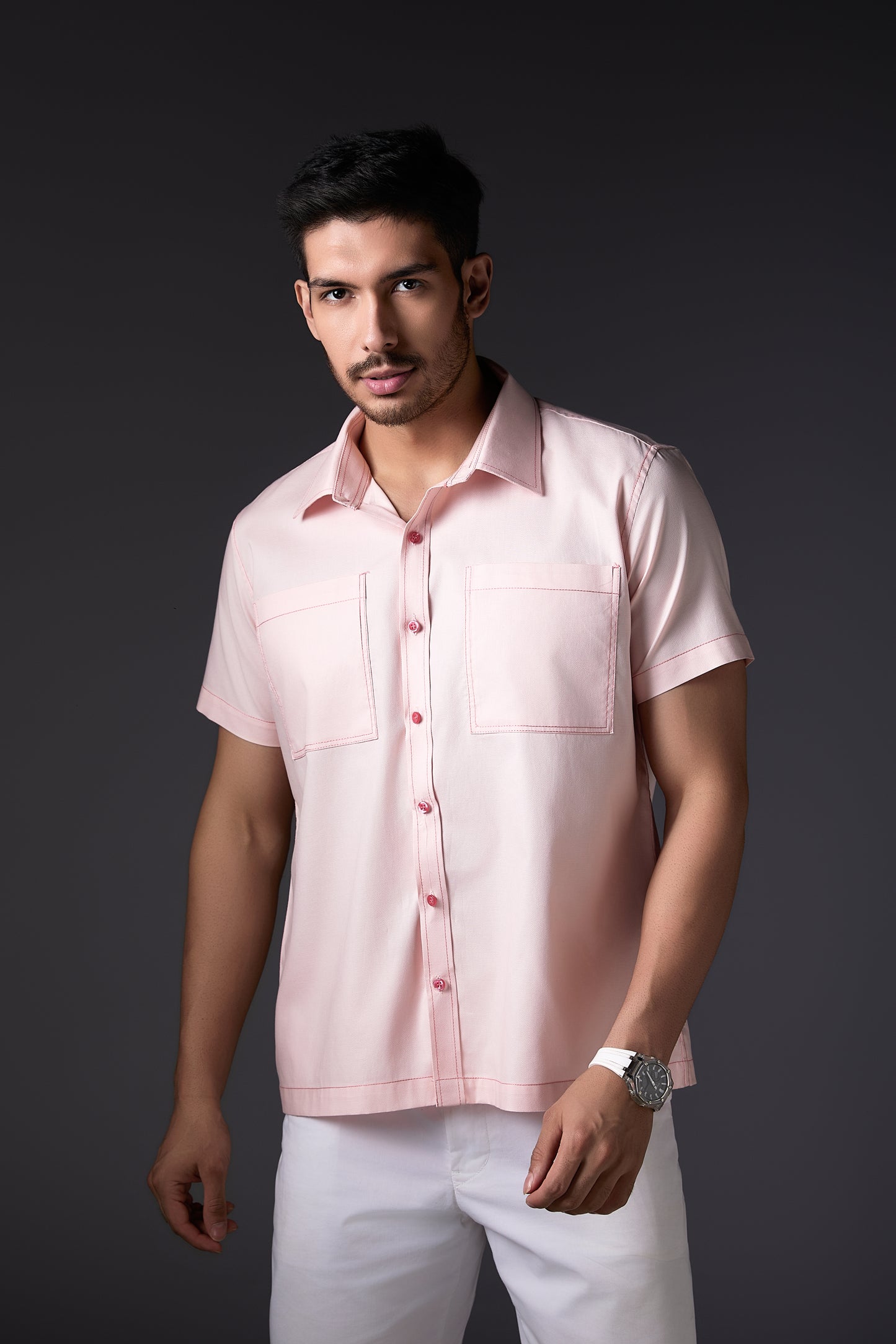 Calming Peachy Pink Premium Cotton Shirt