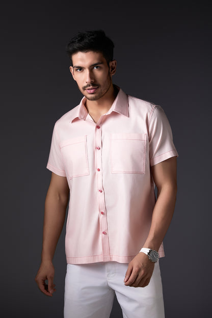 Calming Peachy Pink Premium Cotton Shirt