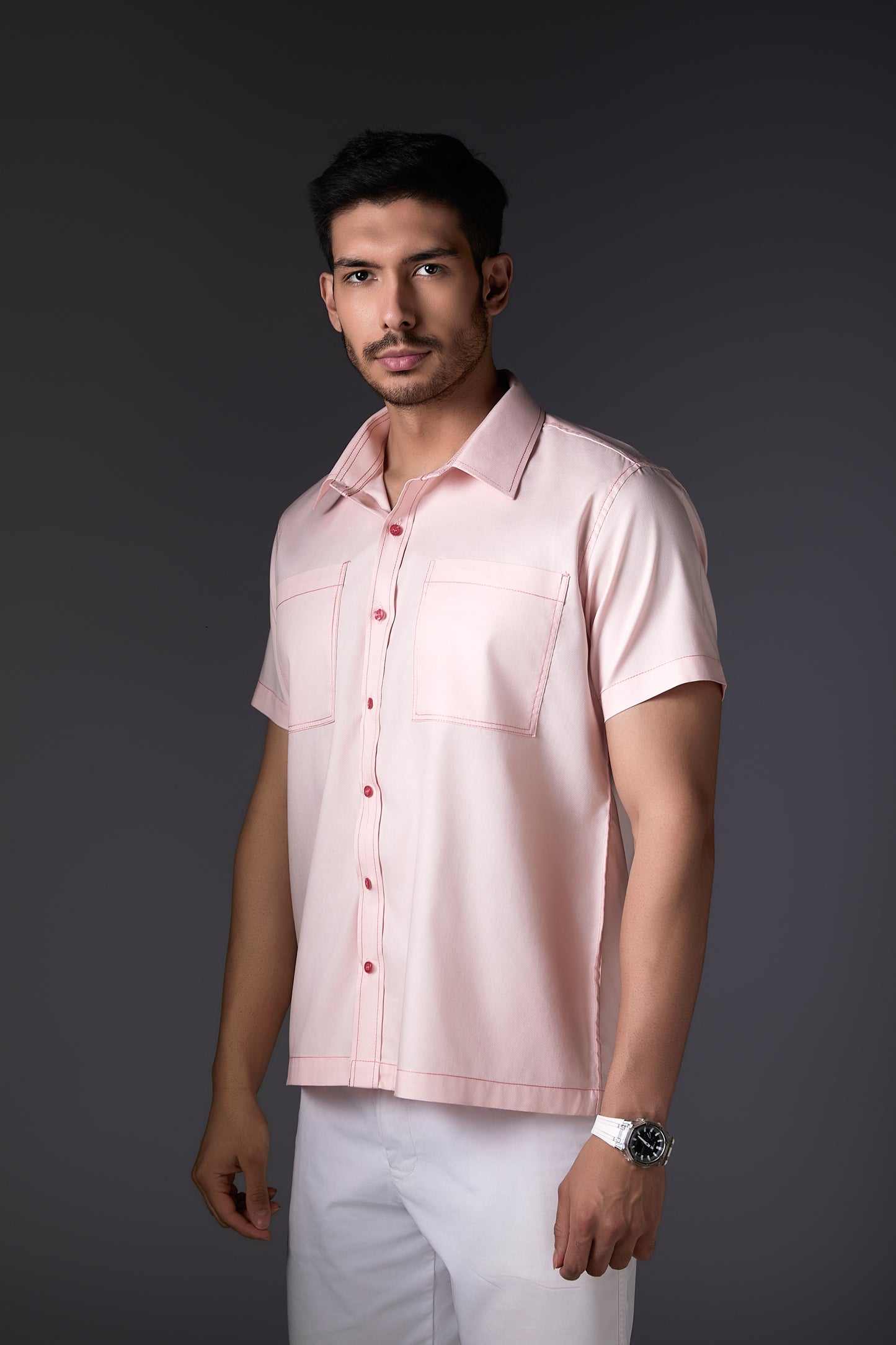 Calming Peachy Pink Premium Cotton Shirt