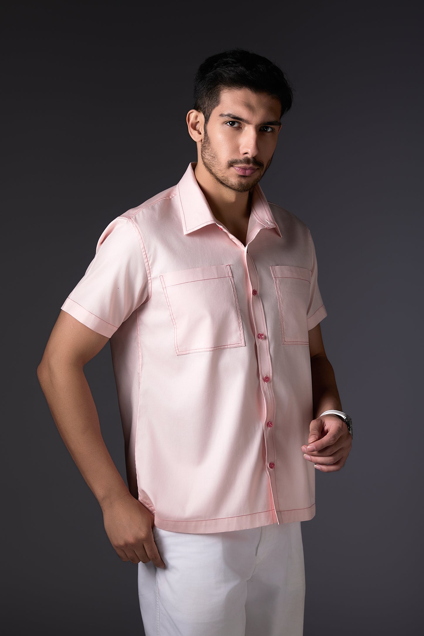 Calming Peachy Pink Premium Cotton Shirt