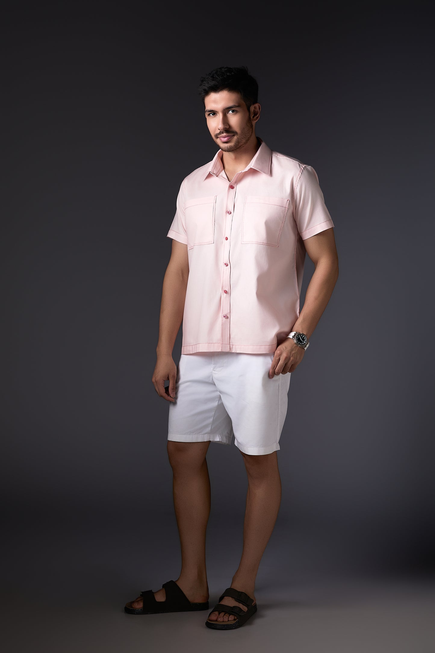 Calming Peachy Pink Premium Cotton Shirt