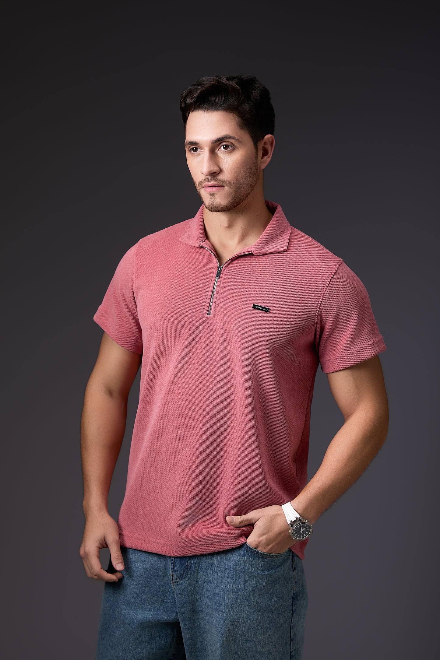 Dawn to Dusk Pink Polo T-Shirt