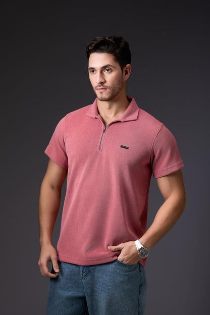 Dawn to Dusk Pink Polo T-Shirt