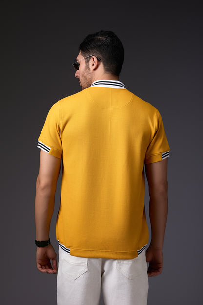 Sporty Mustard Polo T-Shirt