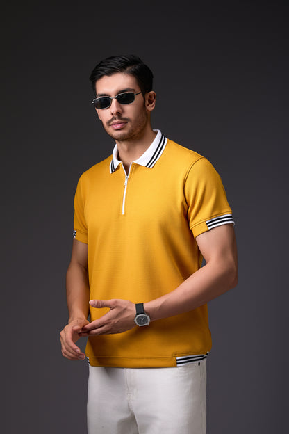 Sporty Mustard Polo T-Shirt