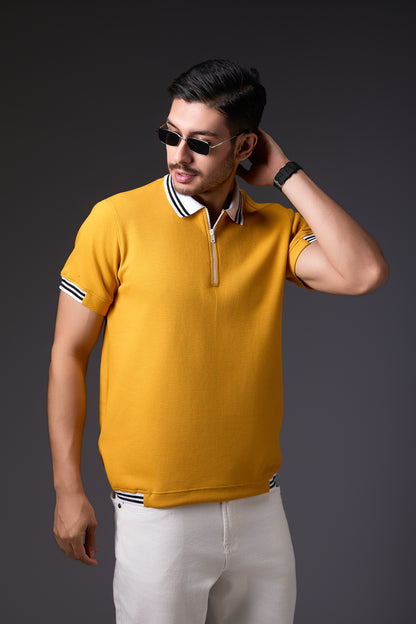 Sporty Mustard Polo T-Shirt