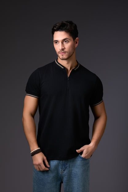 Ebony Black Varsity T-Shirt
