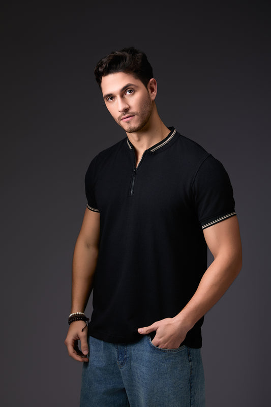 Ebony Black Varsity T-Shirt