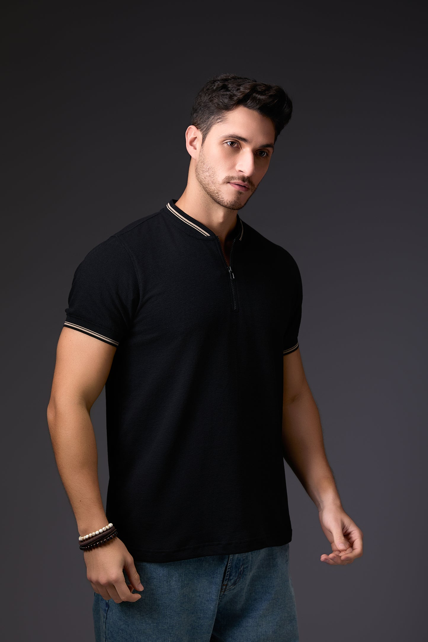 Ebony Black Varsity T-Shirt