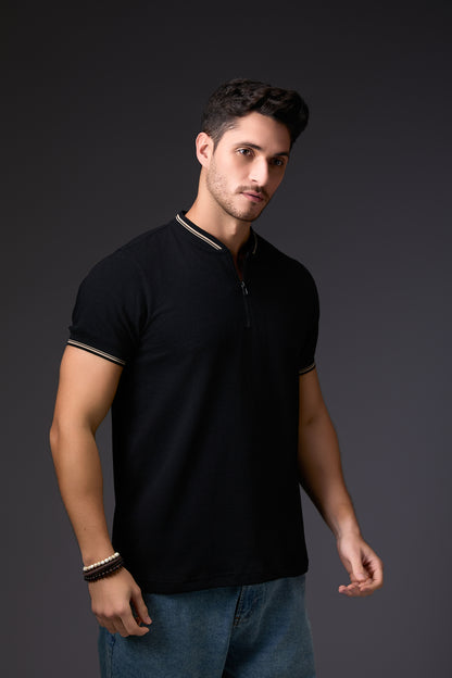Ebony Black Varsity T-Shirt