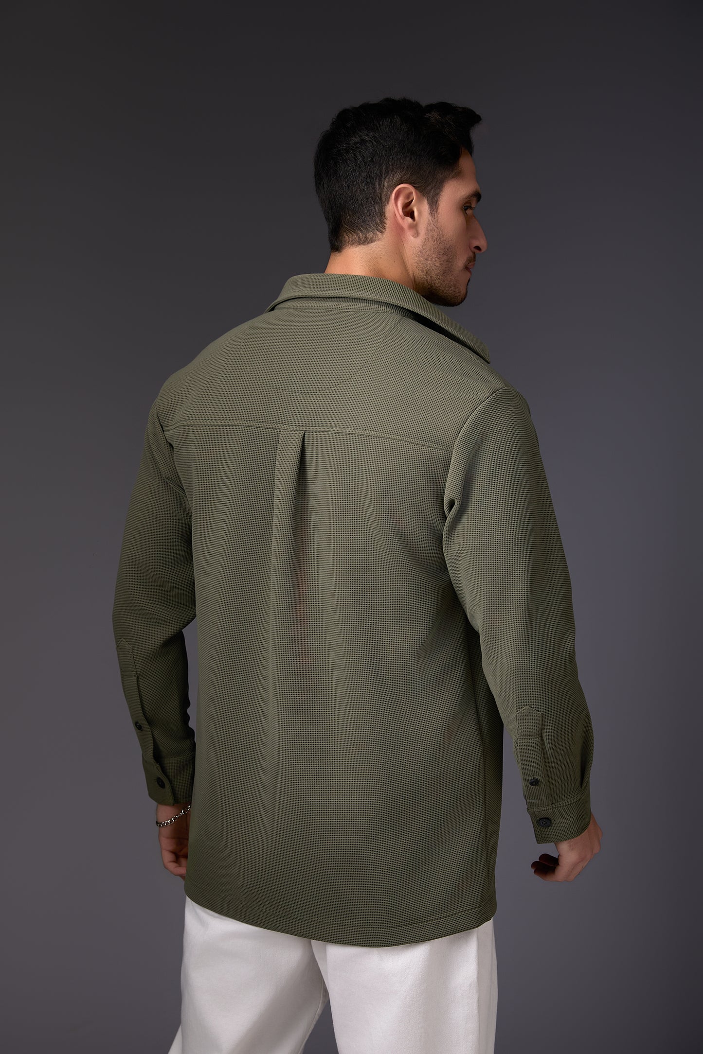 Light Military Green Shacket