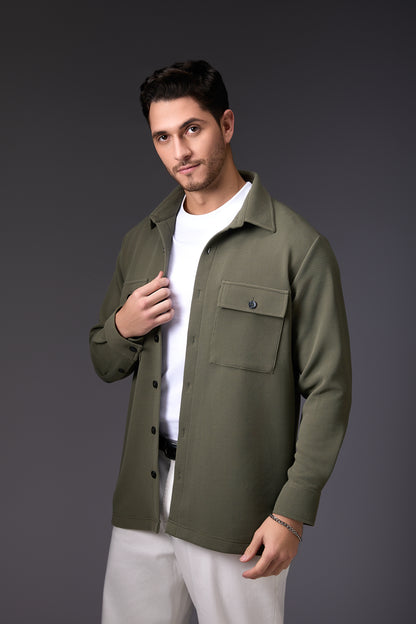 Light Military Green Shacket