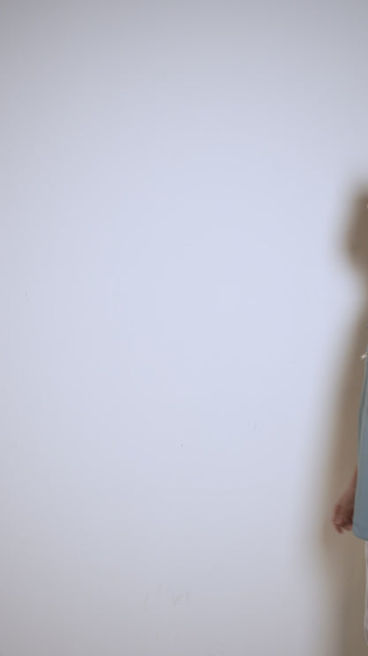 Innovative Mint Blue Half Sleeve Shacket