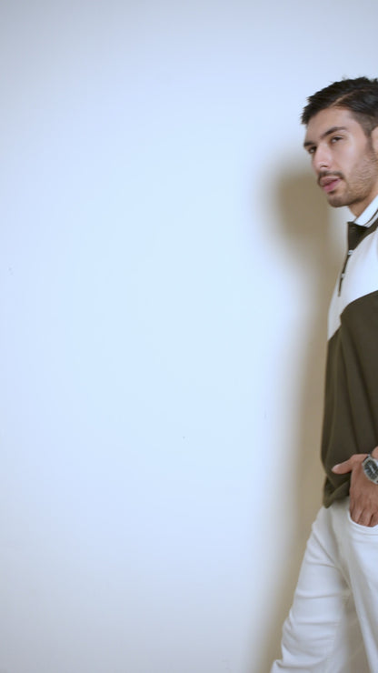 Casual Olive Green Polo T-Shirt